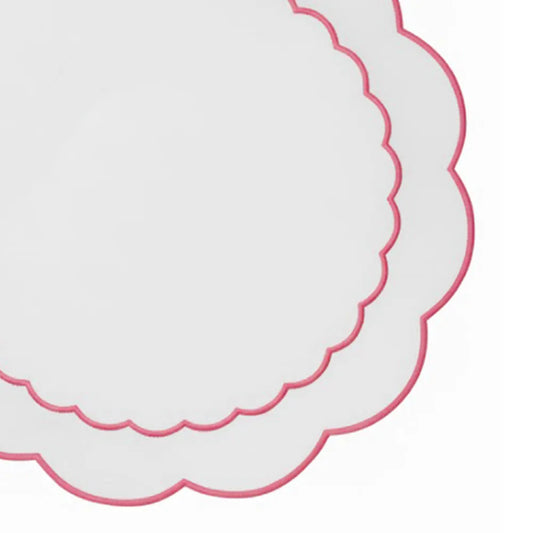 White Round Placemats - Peony