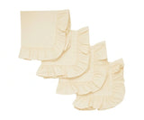 Ivory Napkins With Ruffled Edges