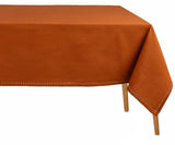Rust Hemstitched Tablecloth