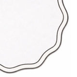 Cotton Round Table Placemat - Charcoal Trim