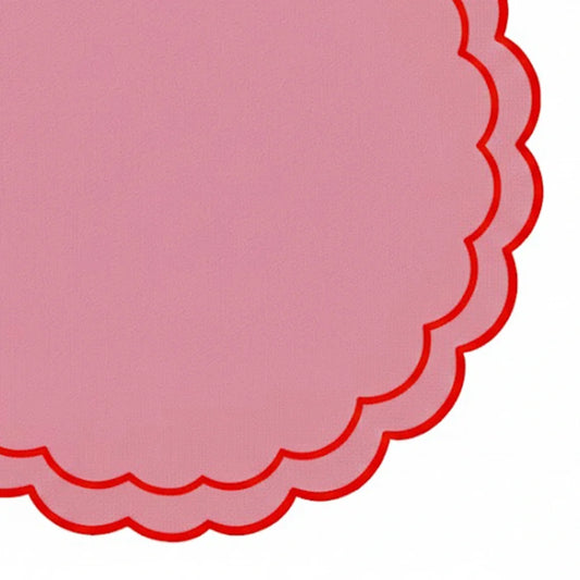 Pink and Red Scalloped Placemats