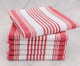 Red Kitchen Towels Set of 6