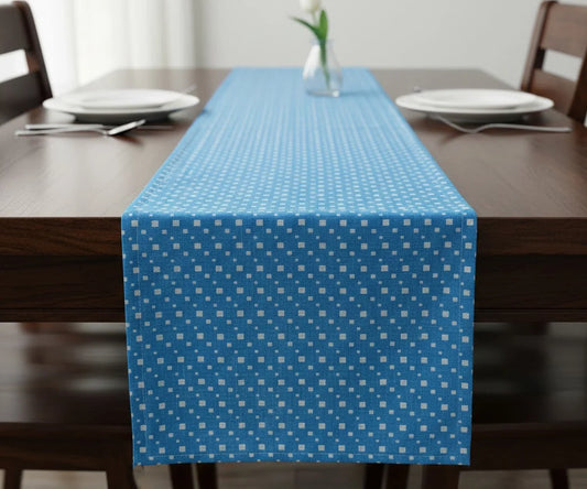 Blue Cotton Runner