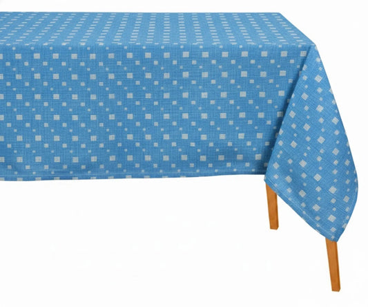 Block Print Tablecloth - Blue and White