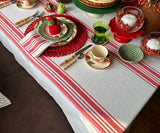 Cotton Striped Tablecloth - Rectangle Tablecloths