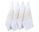 Red Linen Striped Napkins