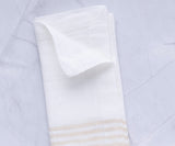 Red Linen Striped Napkins
