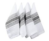 Red Linen Striped Napkins