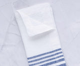 Red Linen Striped Napkins