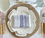 Red Linen Striped Napkins