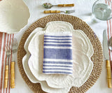 Red Linen Striped Napkins
