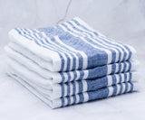 Red Linen Striped Napkins