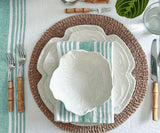 Red Linen Striped Napkins