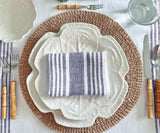 Red Linen Striped Napkins