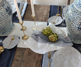 Red Linen Striped Napkins