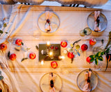Beige Striped Tablecloth