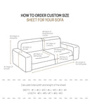 Linen couch cover in White