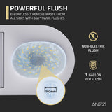Wall-Hung Elongated Toilet in White with Slow-Closing Lid, Heated Seat, Auto Flush, Remote Control, and Night Light