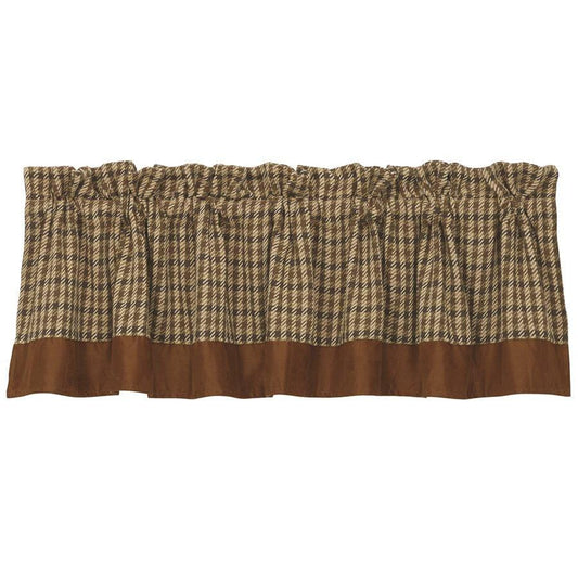 Clifton Tan & Cream Houndstooth Kitchen Valance