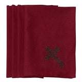 Cross 4PC Napkin, Red, 2 MOQ