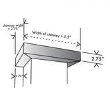ZLINE Vented Crown Molding Profile 6 for Wall Mount Range Hood, CM6V-300W