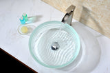 Canta Series 17 in. Bathroom Vessel Sink with Stain-Resistant Non-Porous Surface in Lustrous Translucent Red Glass