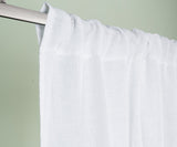 100 % Linen Curtains - White Curtains