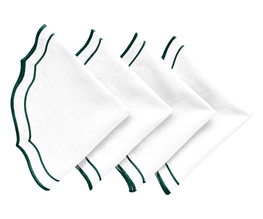 Green Scalloped Placemats