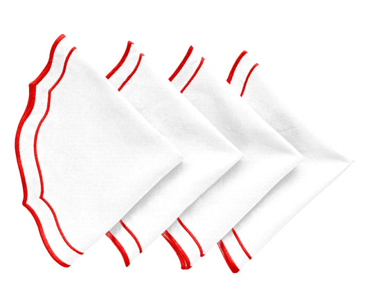 Red Scalloped Placemats