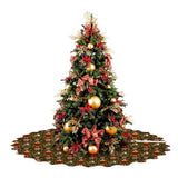 Printed Scalloped Christmas Tree Skirt