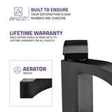 ANZZI Fifth Elegant Vessel Sink Faucet (9.2" H), Single Hole, WaterSense Certified, Rhino Alloy Solid Brass, Various Finishes