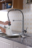 ANZZI Step Minimalist Kitchen Faucet, Single Handle Control, High Mobility Pull-Down Sprayer (9.5" Reach), Lead-Free Brass, cUPC Certified