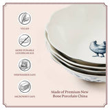 Blue Stallion Gertrude Chicken Salad Bowls Set of 4