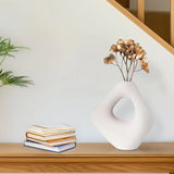 Saar Abstract White Cloud Vase