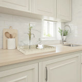Rectangular Scalloped Riviera Tray - Taupe