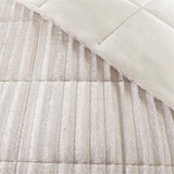 Dux Faux Fur 3-Piece Comforter Mini Set, Champagne