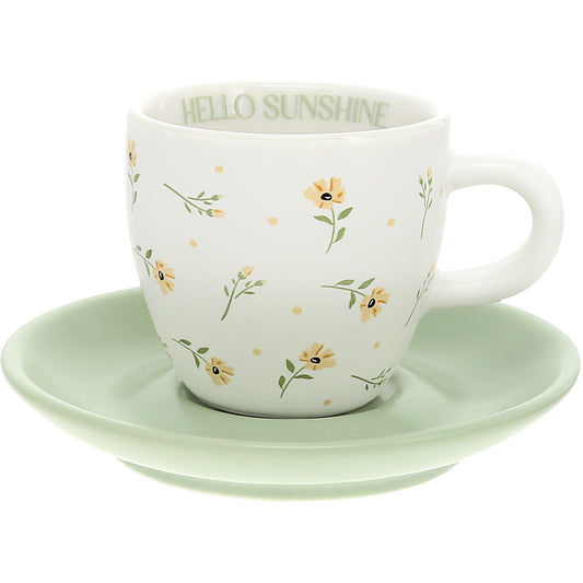 Hello Sunshine Espresso Cup & Saucer 2.5 oz
