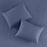 Navy Solid Farmhouse Reversible Quilt Set