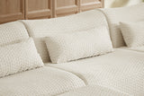 FLOVEX 141" 4-Seater Sofa with 2 Ottomans