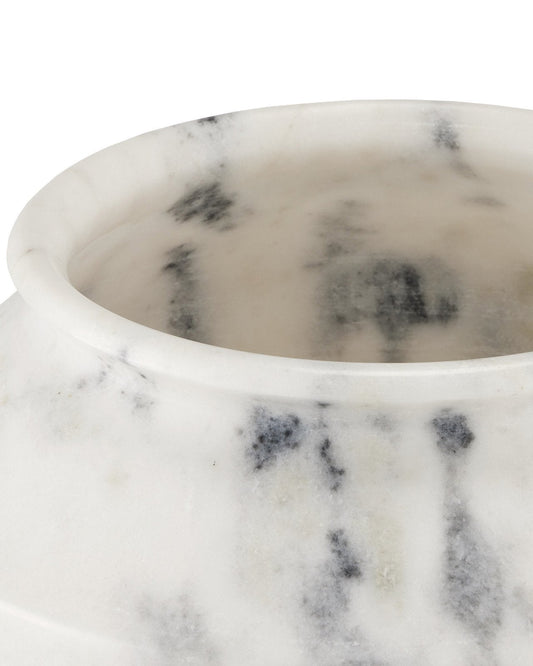 Punto Large White Marble Bowl