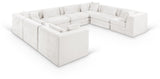Stellar - 8 Piece Chenille Fabric Upholstered Modular Sectional