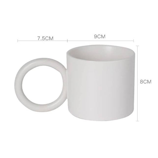 Nordic Ceramic Mug with Big Round Handle
