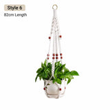 Macrame Hanging Plant Holder Cotton Rope Basket