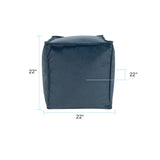 Qivuit Blue Square Pouf