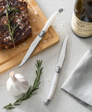Laguiole Connoisseur 4-Piece Pearl White Steak Knife Set