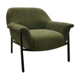 Curved-Back Modern Accent Chair, Green*