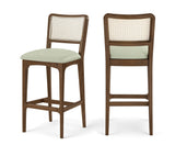Atrium - Upholstered Bar Stool (Set of 2) - Brushed Brown Frame