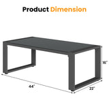 Aluminum Outdoor Coffee Table, All-Weather Metal Side Table