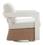 Gelo Swivel Chair White & Brown