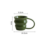 Big Handle Solid Color Ceramic Coffee Mug